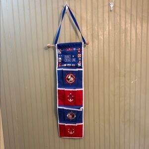 Disney Cruise Line Nautical Hanging Organizer - Red and Blue
